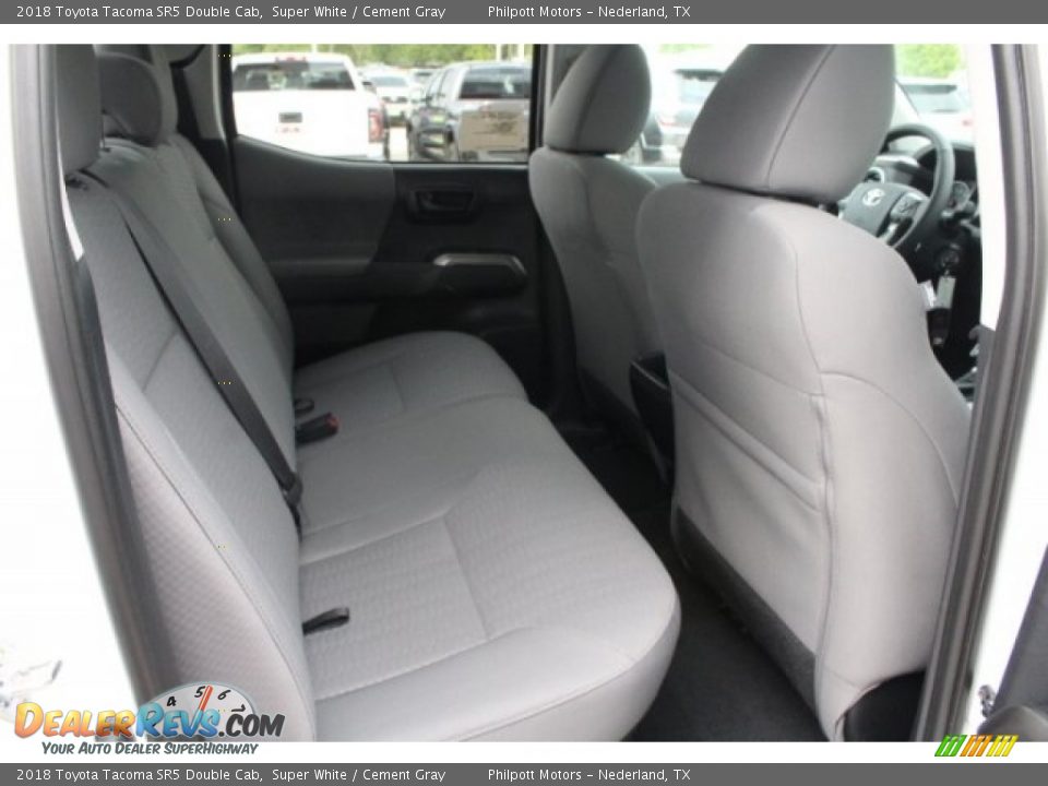 2018 Toyota Tacoma SR5 Double Cab Super White / Cement Gray Photo #28