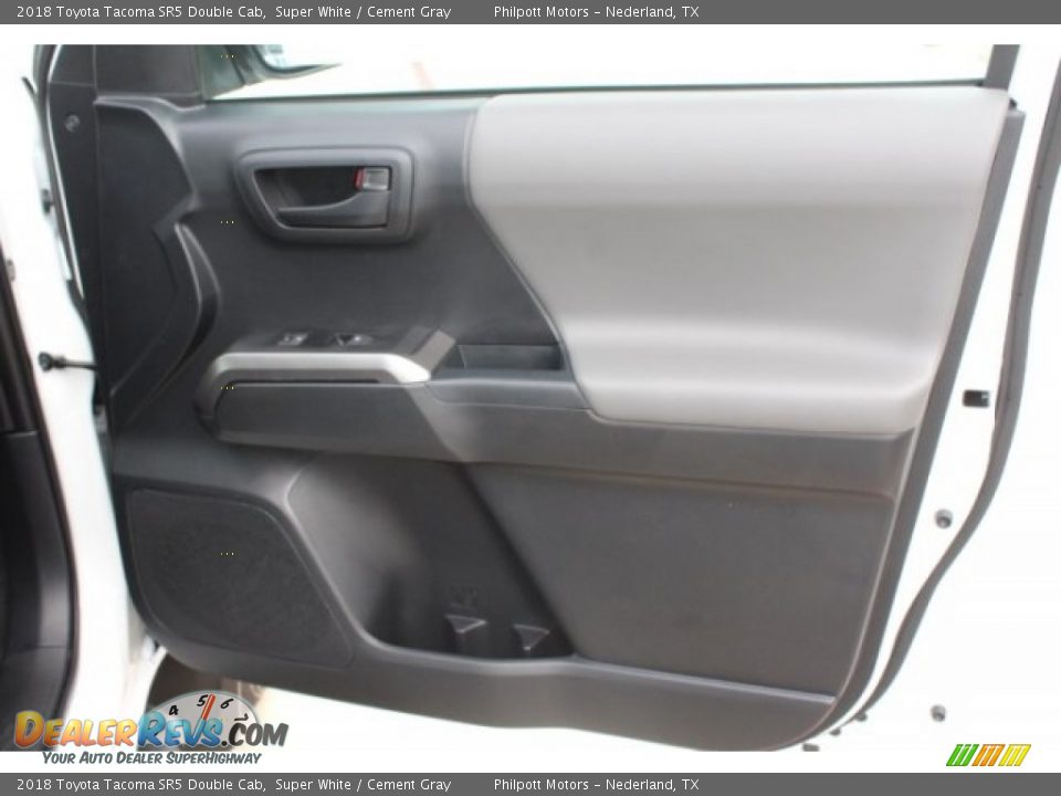 2018 Toyota Tacoma SR5 Double Cab Super White / Cement Gray Photo #29