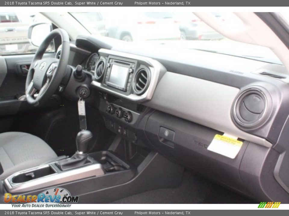 2018 Toyota Tacoma SR5 Double Cab Super White / Cement Gray Photo #30