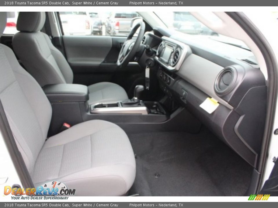 2018 Toyota Tacoma SR5 Double Cab Super White / Cement Gray Photo #31