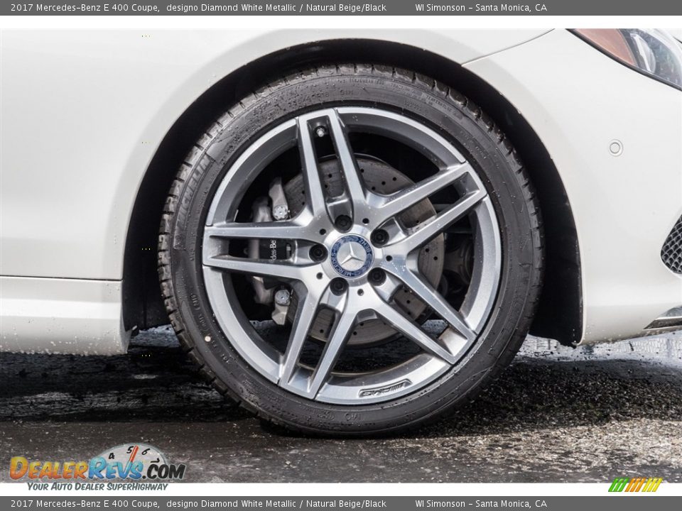 2017 Mercedes-Benz E 400 Coupe designo Diamond White Metallic / Natural Beige/Black Photo #8