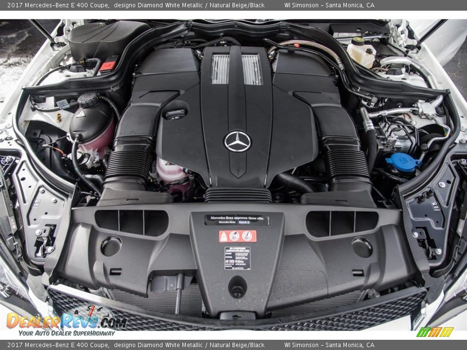2017 Mercedes-Benz E 400 Coupe designo Diamond White Metallic / Natural Beige/Black Photo #9