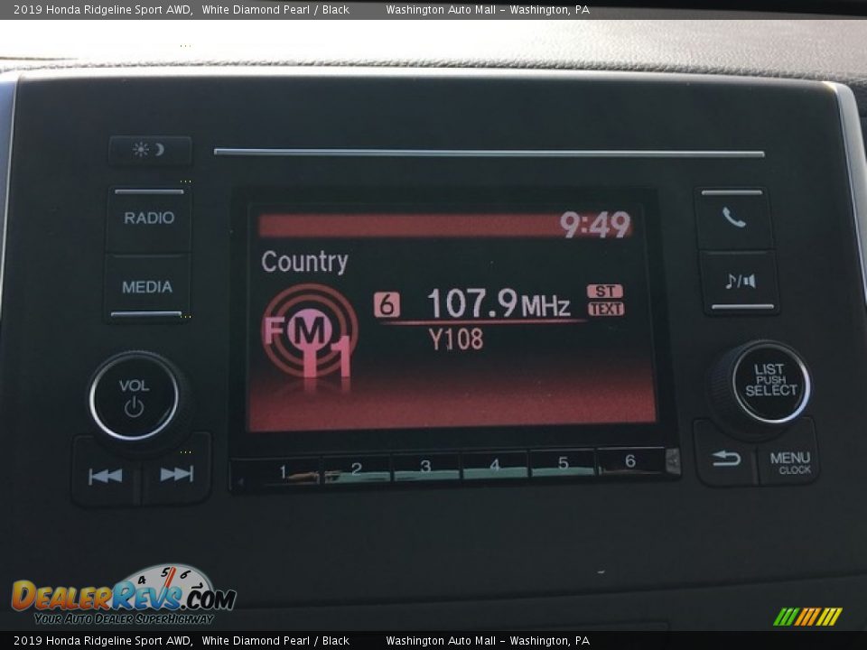 2019 Honda Ridgeline Sport AWD White Diamond Pearl / Black Photo #19