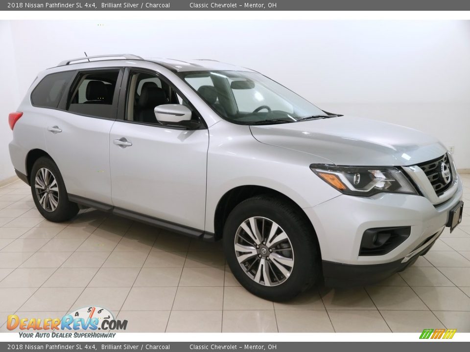 2018 Nissan Pathfinder SL 4x4 Brilliant Silver / Charcoal Photo #1