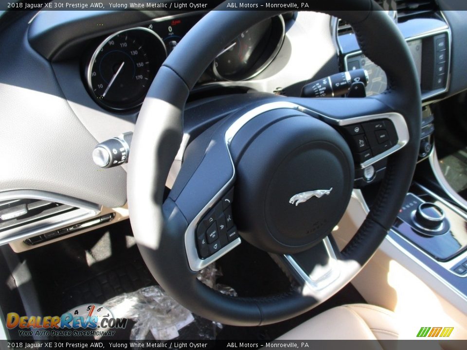 2018 Jaguar XE 30t Prestige AWD Yulong White Metallic / Light Oyster Photo #15