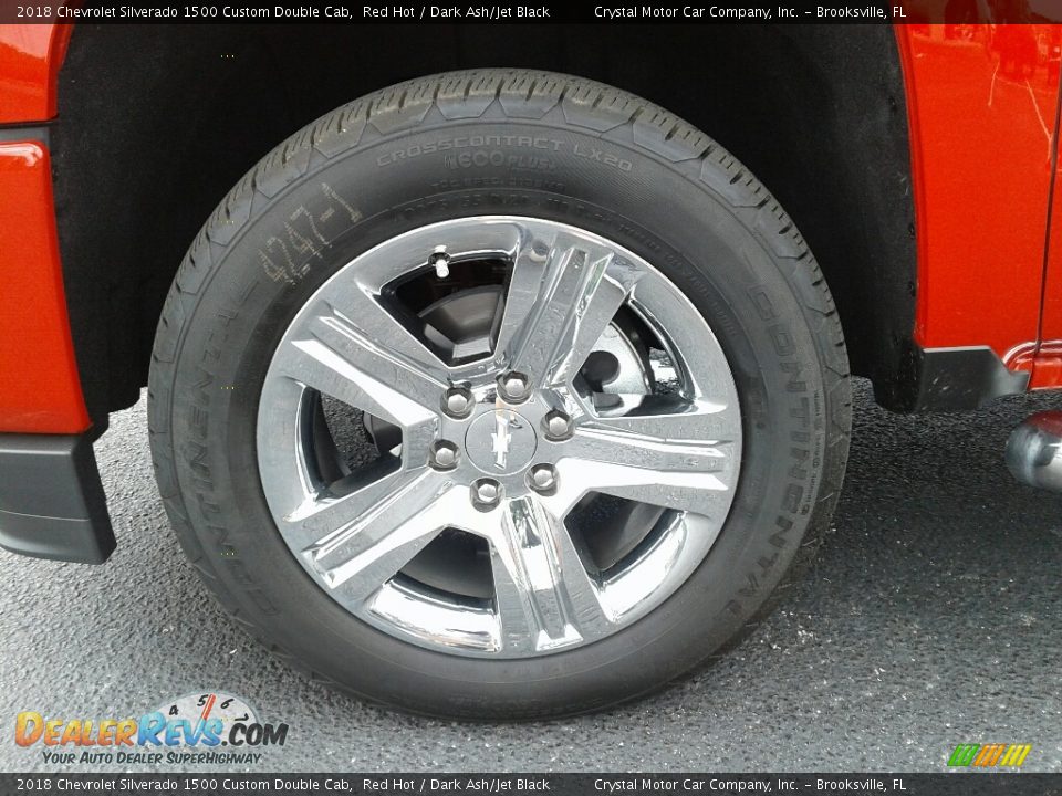 2018 Chevrolet Silverado 1500 Custom Double Cab Red Hot / Dark Ash/Jet Black Photo #20