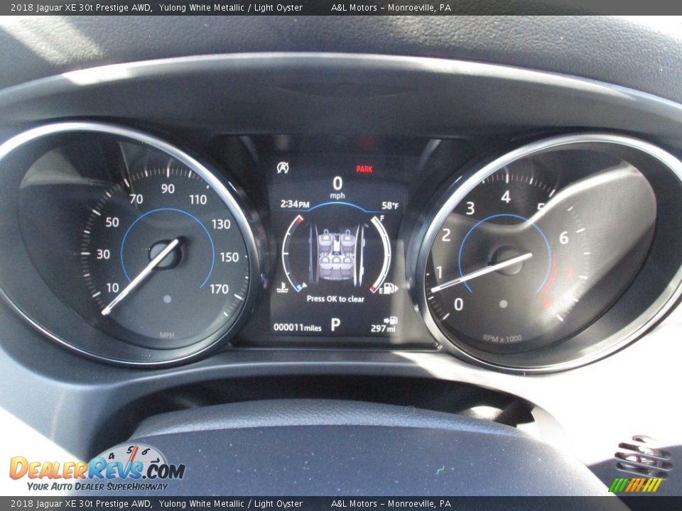 2018 Jaguar XE 30t Prestige AWD Yulong White Metallic / Light Oyster Photo #20