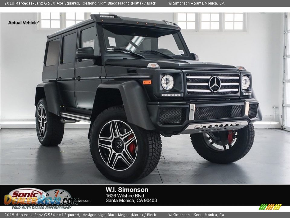 2018 Mercedes-Benz G 550 4x4 Squared designo Night Black Magno (Matte) / Black Photo #1