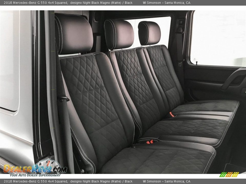 Rear Seat of 2018 Mercedes-Benz G 550 4x4 Squared Photo #15