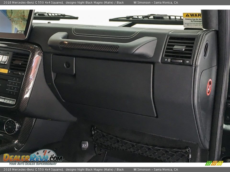 2018 Mercedes-Benz G 550 4x4 Squared designo Night Black Magno (Matte) / Black Photo #27