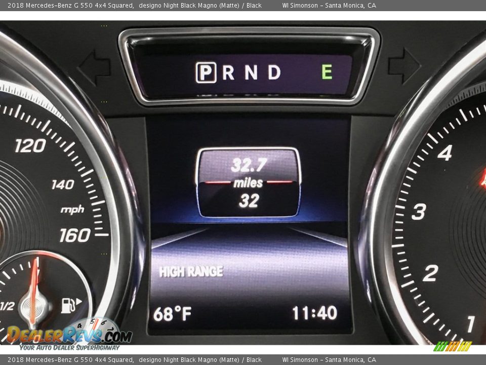 2018 Mercedes-Benz G 550 4x4 Squared designo Night Black Magno (Matte) / Black Photo #34
