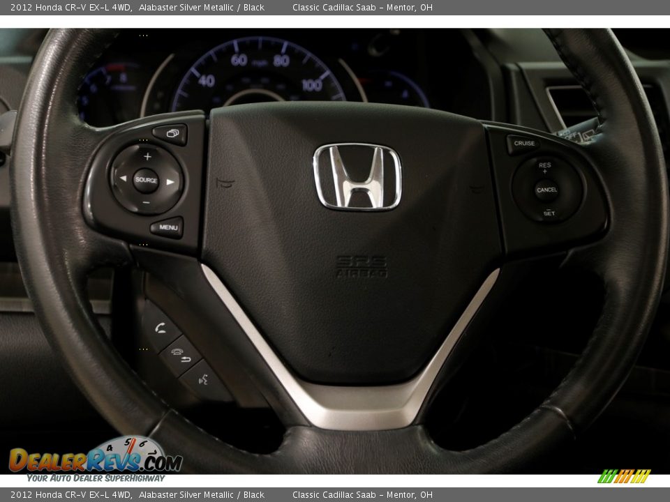 2012 Honda CR-V EX-L 4WD Alabaster Silver Metallic / Black Photo #7