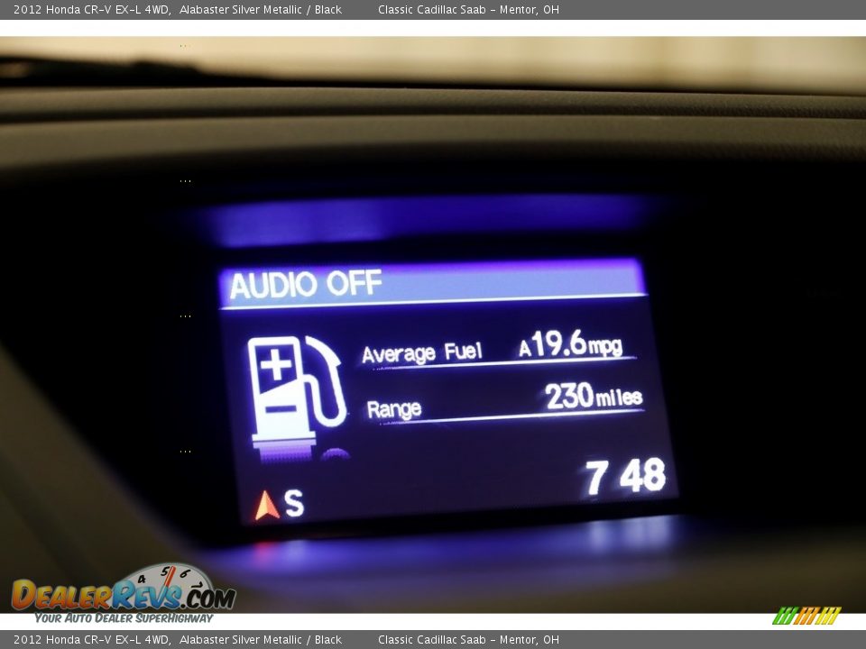 2012 Honda CR-V EX-L 4WD Alabaster Silver Metallic / Black Photo #10