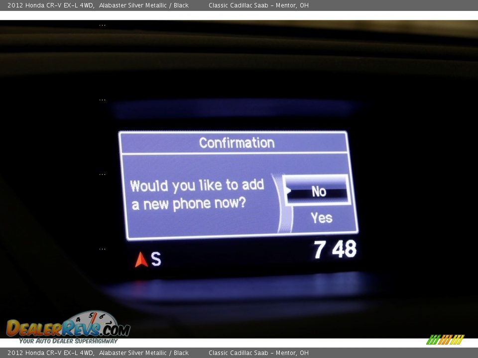 2012 Honda CR-V EX-L 4WD Alabaster Silver Metallic / Black Photo #11