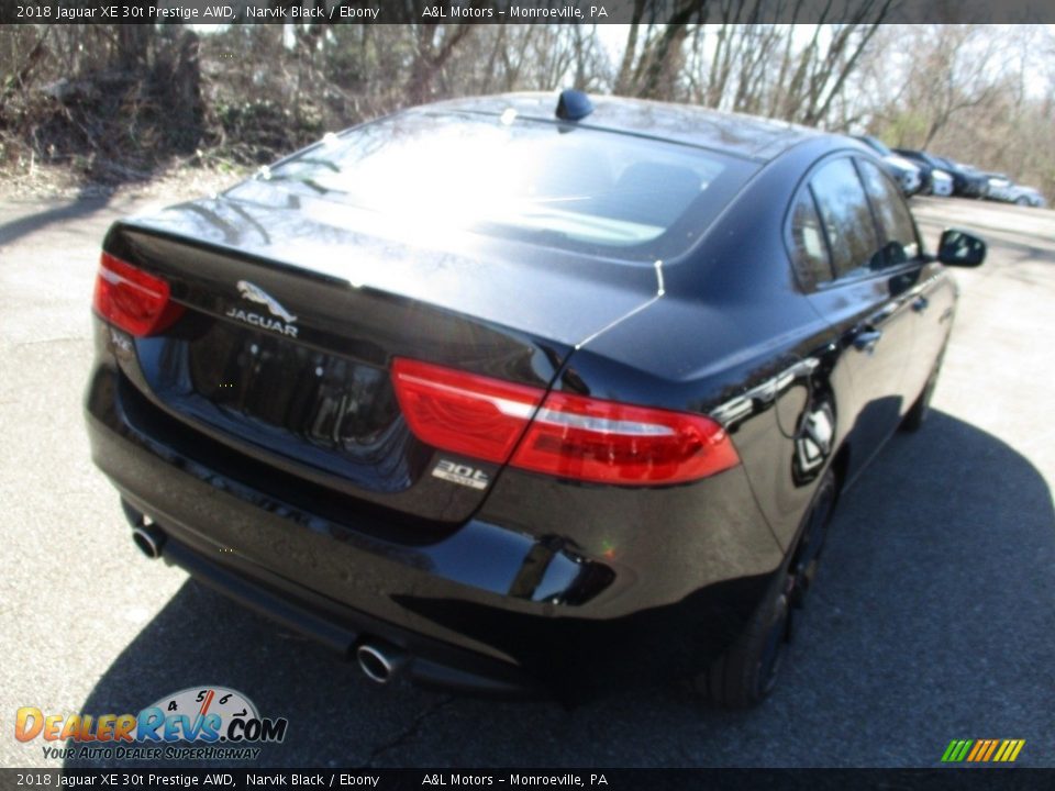 2018 Jaguar XE 30t Prestige AWD Narvik Black / Ebony Photo #3