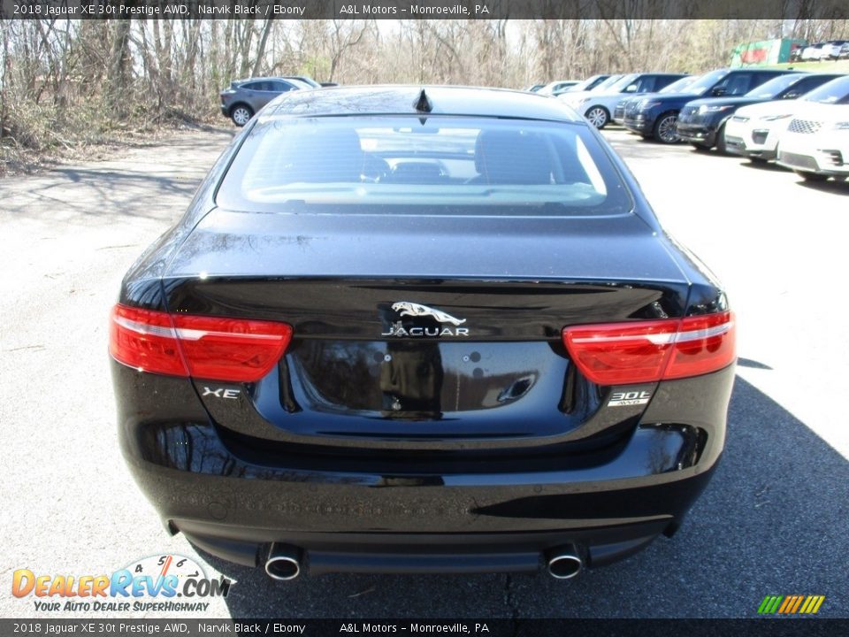 2018 Jaguar XE 30t Prestige AWD Narvik Black / Ebony Photo #5