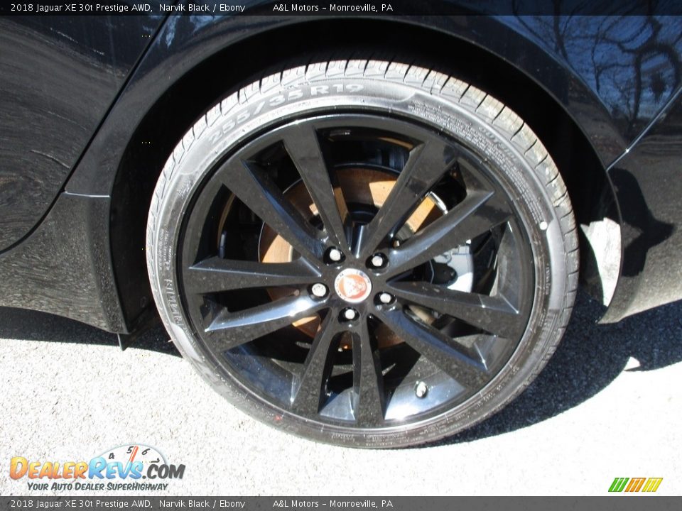 2018 Jaguar XE 30t Prestige AWD Narvik Black / Ebony Photo #7