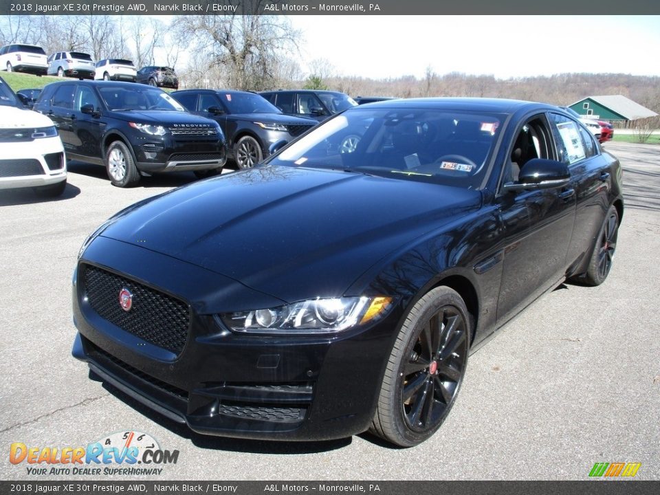 2018 Jaguar XE 30t Prestige AWD Narvik Black / Ebony Photo #8