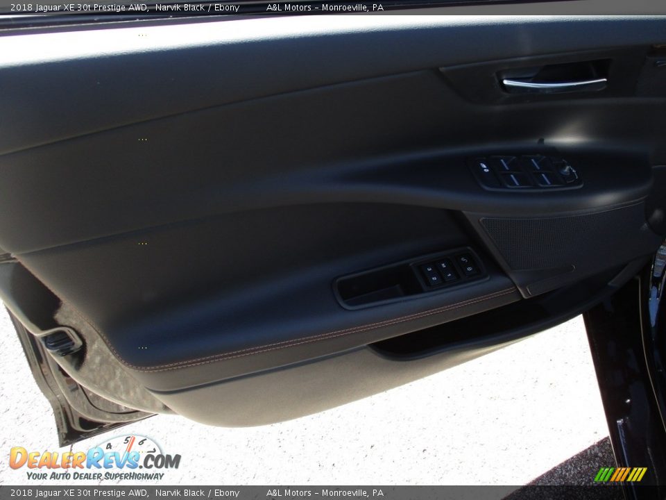 2018 Jaguar XE 30t Prestige AWD Narvik Black / Ebony Photo #11