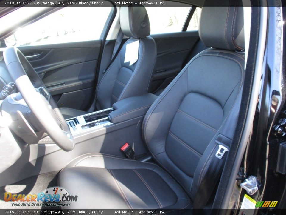 2018 Jaguar XE 30t Prestige AWD Narvik Black / Ebony Photo #13