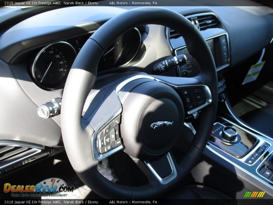 2018 Jaguar XE 30t Prestige AWD Narvik Black / Ebony Photo #15