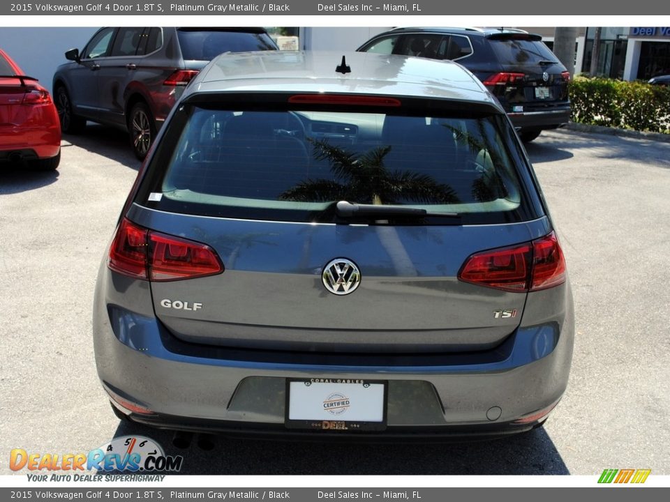 2015 Volkswagen Golf 4 Door 1.8T S Platinum Gray Metallic / Black Photo #8