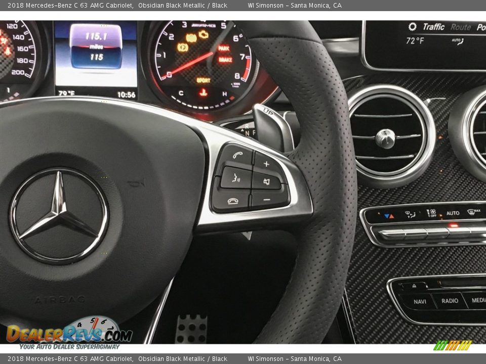 2018 Mercedes-Benz C 63 AMG Cabriolet Obsidian Black Metallic / Black Photo #19