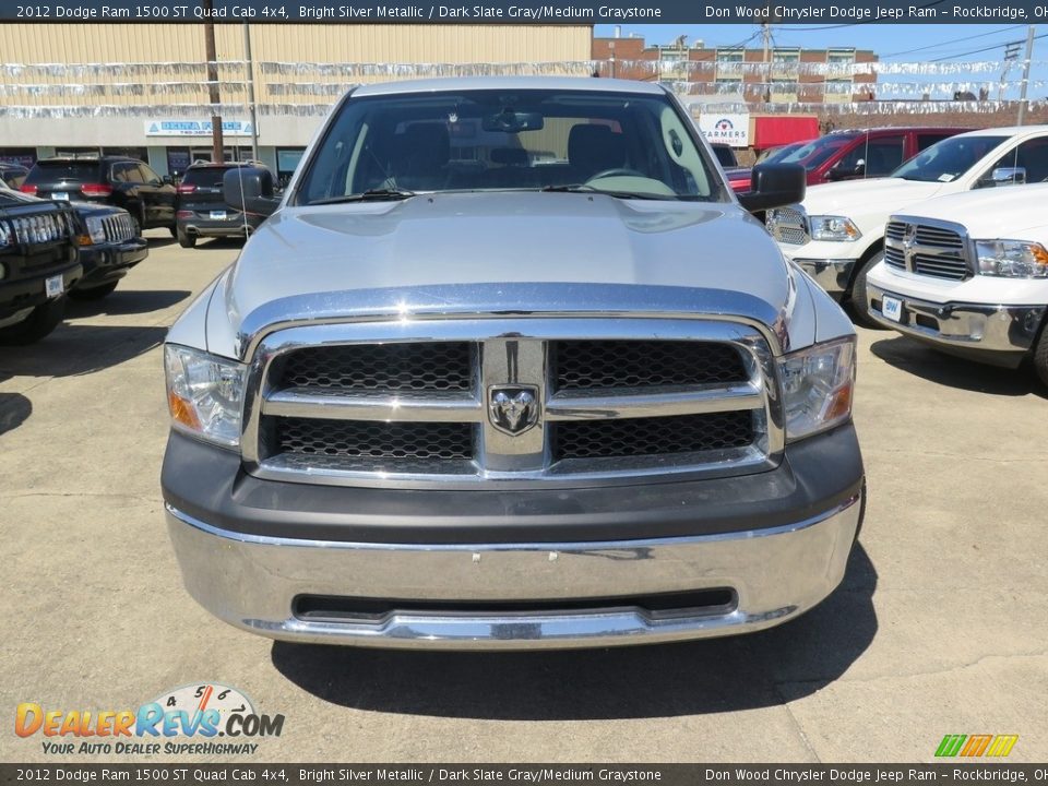 2012 Dodge Ram 1500 ST Quad Cab 4x4 Bright Silver Metallic / Dark Slate Gray/Medium Graystone Photo #4