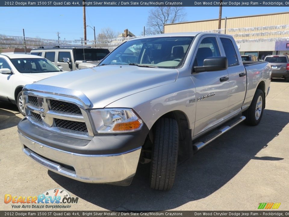 2012 Dodge Ram 1500 ST Quad Cab 4x4 Bright Silver Metallic / Dark Slate Gray/Medium Graystone Photo #5