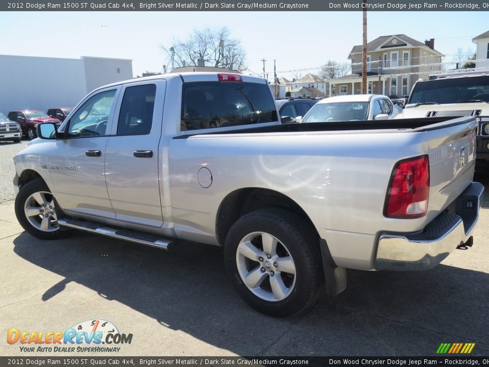 2012 Dodge Ram 1500 ST Quad Cab 4x4 Bright Silver Metallic / Dark Slate Gray/Medium Graystone Photo #6