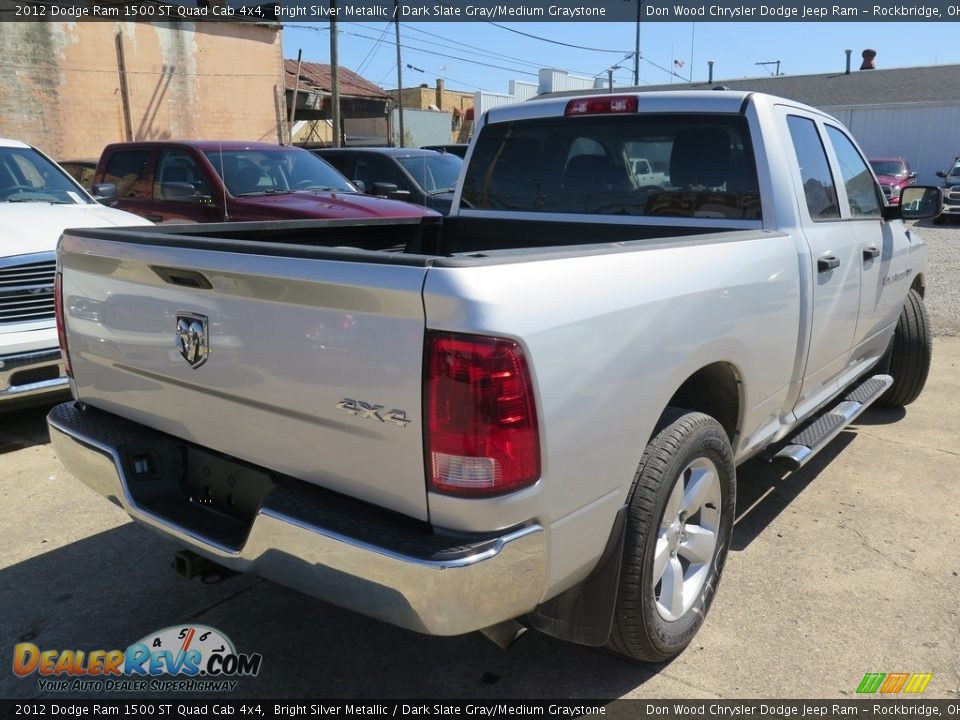 2012 Dodge Ram 1500 ST Quad Cab 4x4 Bright Silver Metallic / Dark Slate Gray/Medium Graystone Photo #9