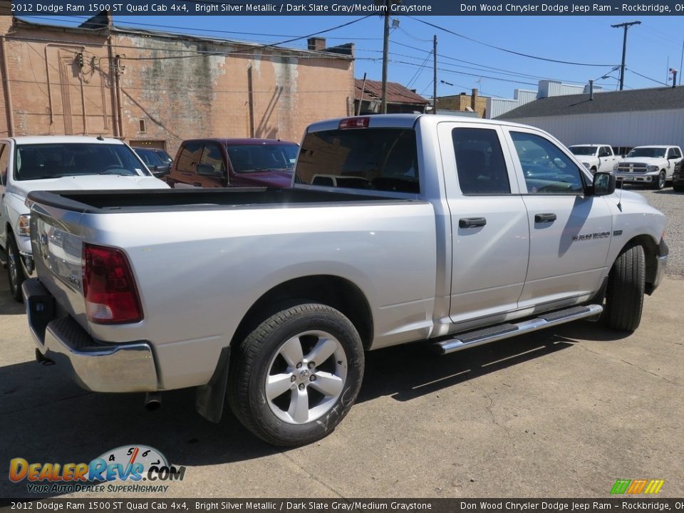 2012 Dodge Ram 1500 ST Quad Cab 4x4 Bright Silver Metallic / Dark Slate Gray/Medium Graystone Photo #10