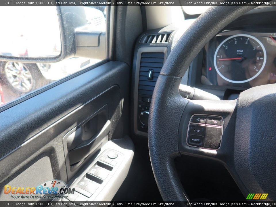 2012 Dodge Ram 1500 ST Quad Cab 4x4 Bright Silver Metallic / Dark Slate Gray/Medium Graystone Photo #13