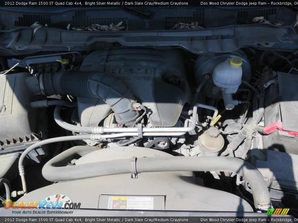 2012 Dodge Ram 1500 ST Quad Cab 4x4 Bright Silver Metallic / Dark Slate Gray/Medium Graystone Photo #19
