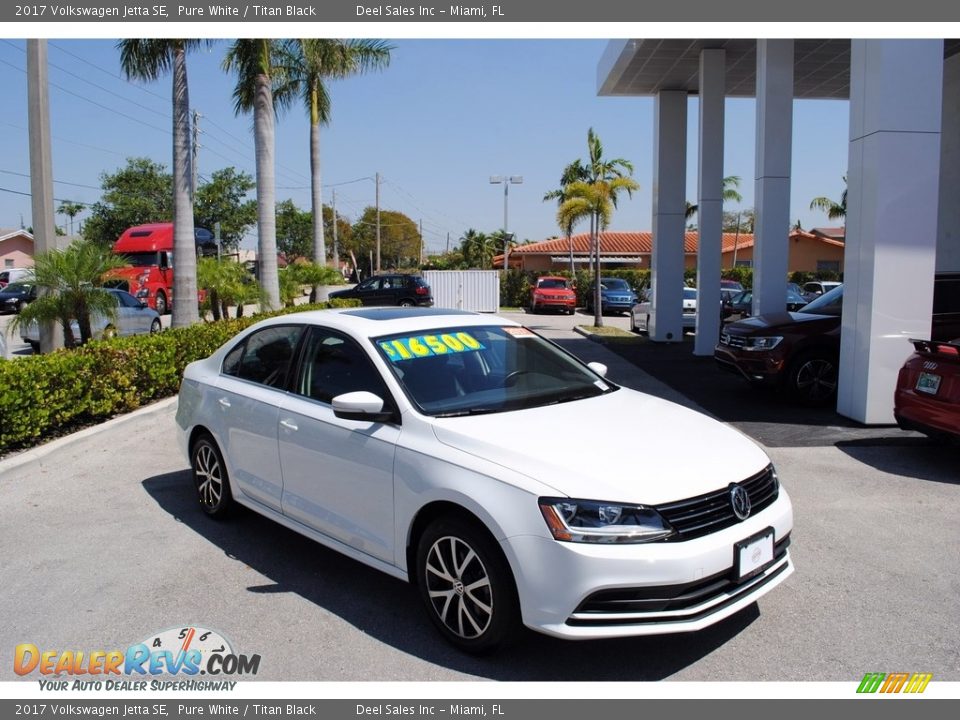 2017 Volkswagen Jetta SE Pure White / Titan Black Photo #1