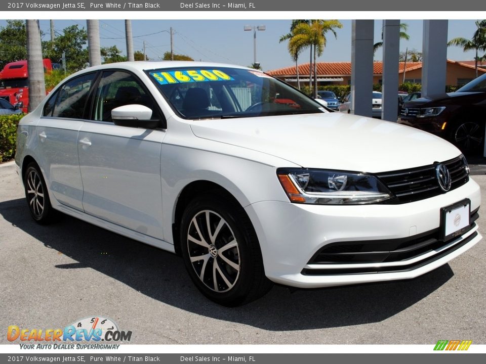 2017 Volkswagen Jetta SE Pure White / Titan Black Photo #2
