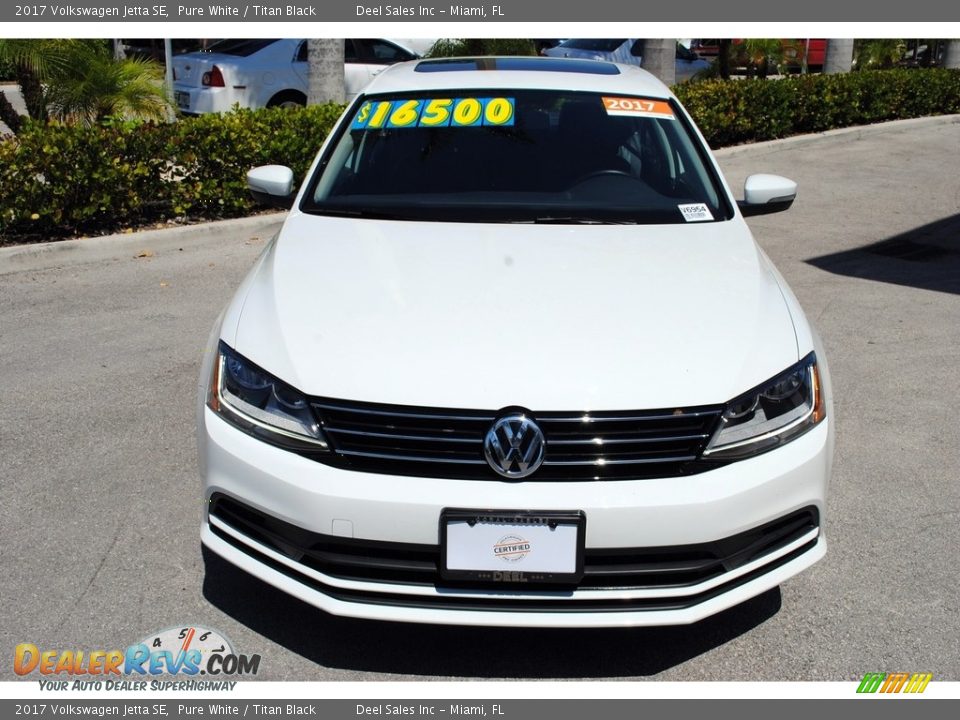 2017 Volkswagen Jetta SE Pure White / Titan Black Photo #3