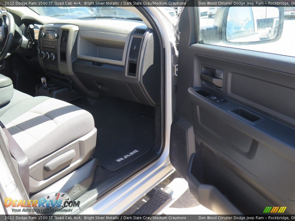 2012 Dodge Ram 1500 ST Quad Cab 4x4 Bright Silver Metallic / Dark Slate Gray/Medium Graystone Photo #30
