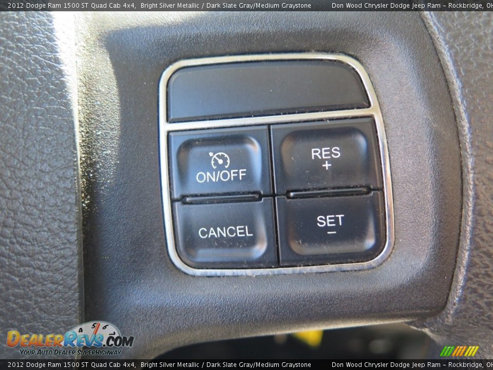 2012 Dodge Ram 1500 ST Quad Cab 4x4 Bright Silver Metallic / Dark Slate Gray/Medium Graystone Photo #35