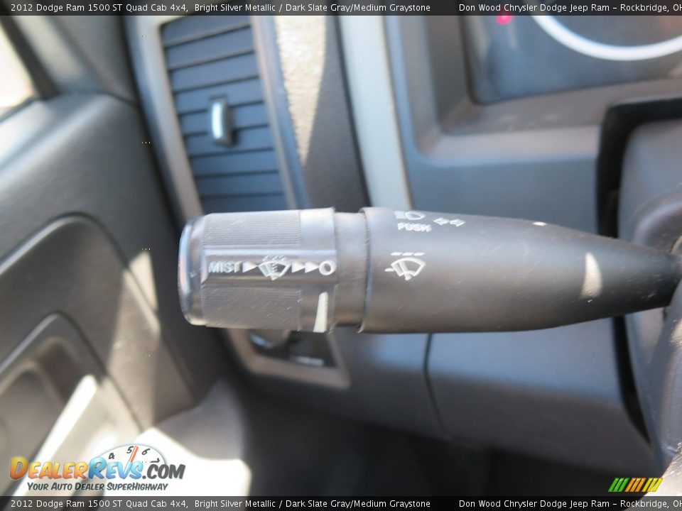 2012 Dodge Ram 1500 ST Quad Cab 4x4 Bright Silver Metallic / Dark Slate Gray/Medium Graystone Photo #36