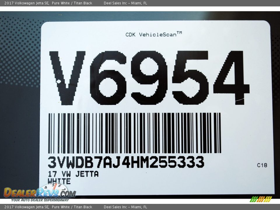 2017 Volkswagen Jetta SE Pure White / Titan Black Photo #20