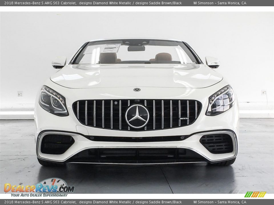 2018 Mercedes-Benz S AMG S63 Cabriolet designo Diamond White Metallic / designo Saddle Brown/Black Photo #2