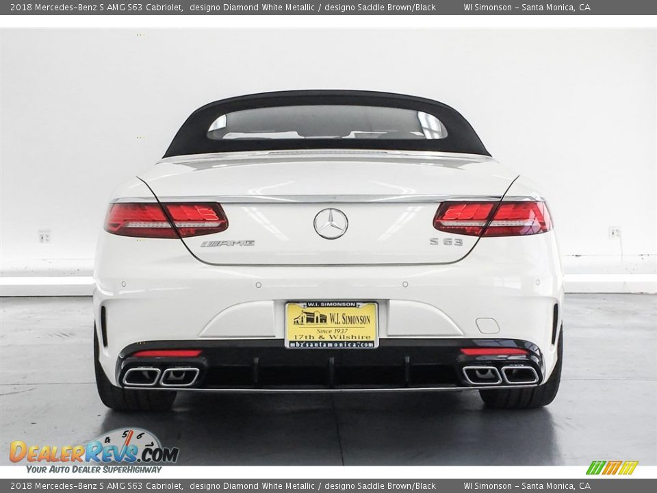 2018 Mercedes-Benz S AMG S63 Cabriolet designo Diamond White Metallic / designo Saddle Brown/Black Photo #3
