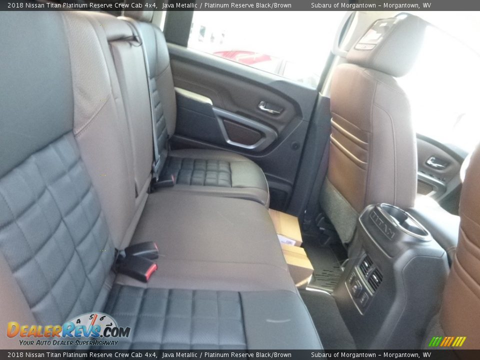 Rear Seat of 2018 Nissan Titan Platinum Reserve Crew Cab 4x4 Photo #11