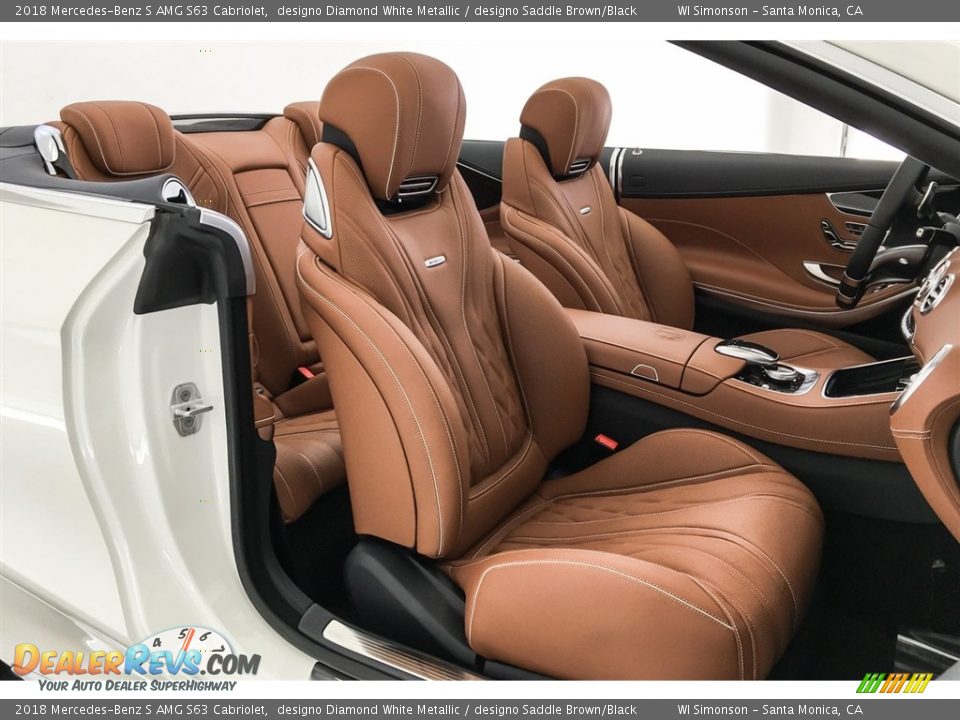 designo Saddle Brown/Black Interior - 2018 Mercedes-Benz S AMG S63 Cabriolet Photo #6
