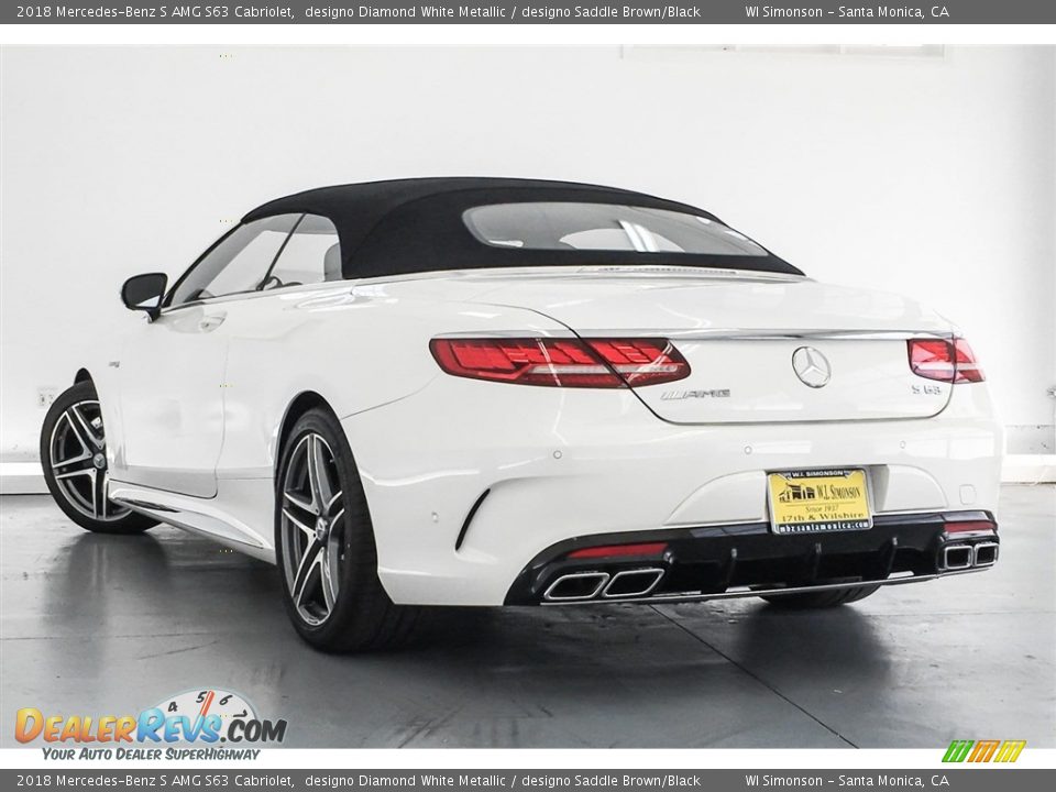 2018 Mercedes-Benz S AMG S63 Cabriolet designo Diamond White Metallic / designo Saddle Brown/Black Photo #10