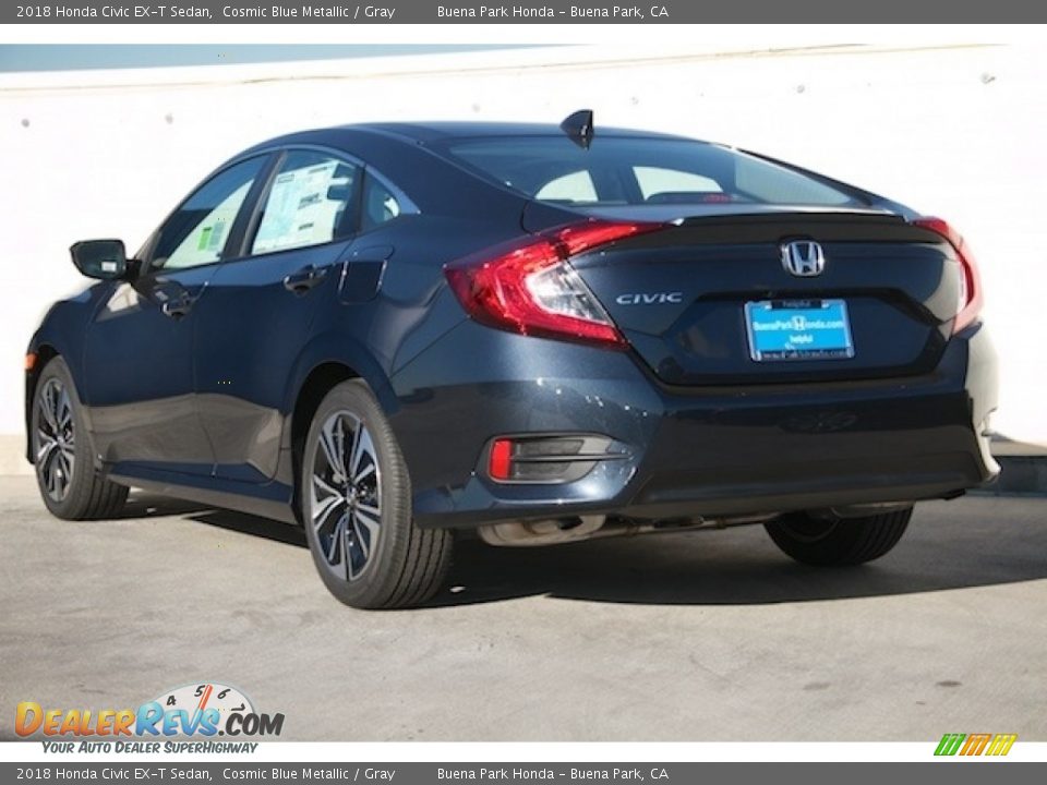 2018 Honda Civic EX-T Sedan Cosmic Blue Metallic / Gray Photo #2