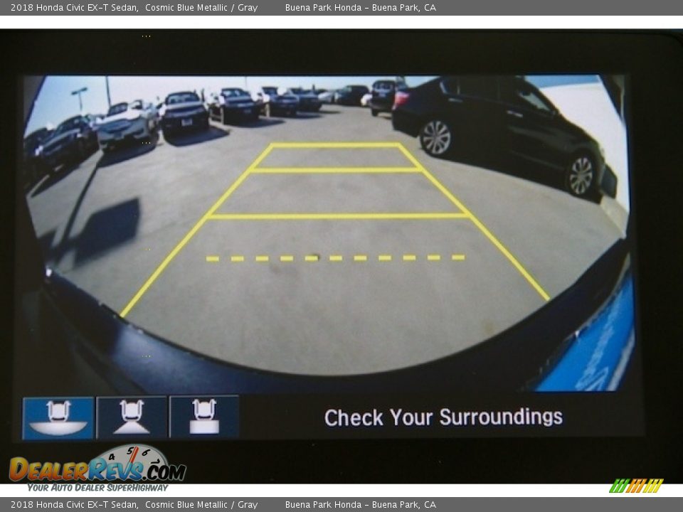 2018 Honda Civic EX-T Sedan Cosmic Blue Metallic / Gray Photo #7