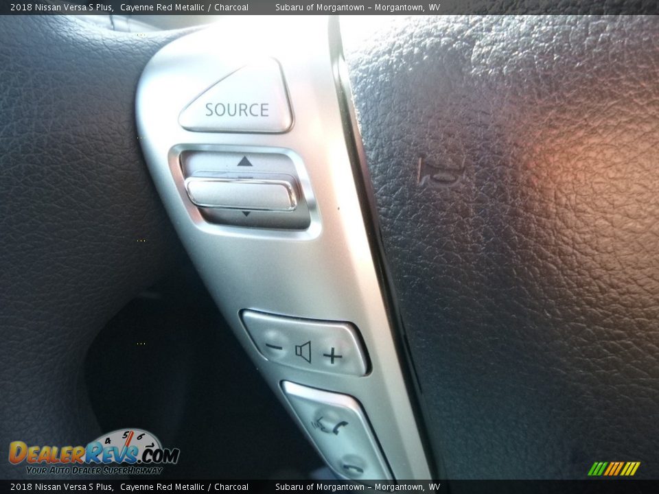 2018 Nissan Versa S Plus Cayenne Red Metallic / Charcoal Photo #20
