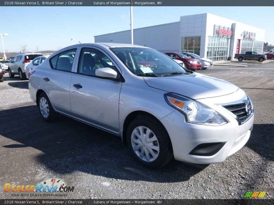 2018 Nissan Versa S Brilliant Silver / Charcoal Photo #1